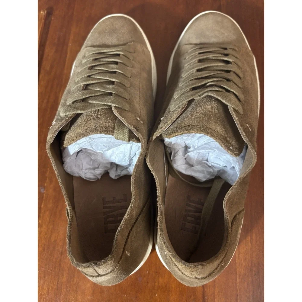Frye Astors Mens Size 9 Color Almond‎ With Cream Soles.